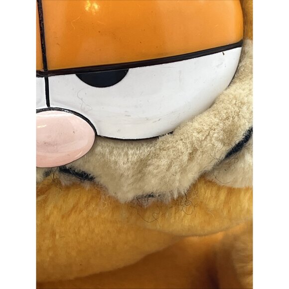 Vintage Garfield Cat Plush Stuffed Animal W/ straw hat Hawaiian Dakin 1978,1981 - Picture 11 of 13